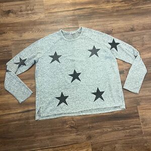 Sweet Romeo Grey Star Crewneck Sweatshirt